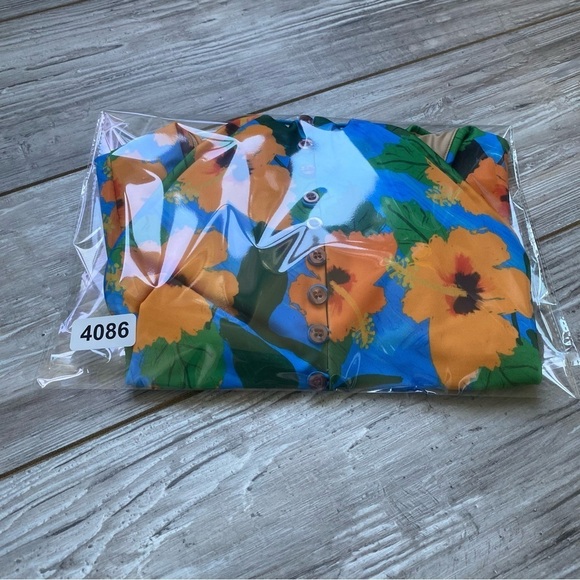 NWOT OCHIE Diana floral multicolored one piece swimsuit 14086 - Picture 7 of 7